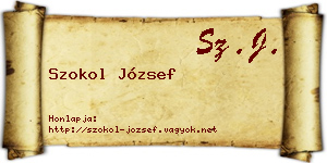 Szokol József névjegykártya