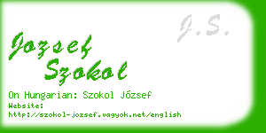 jozsef szokol business card