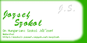 jozsef szokol business card